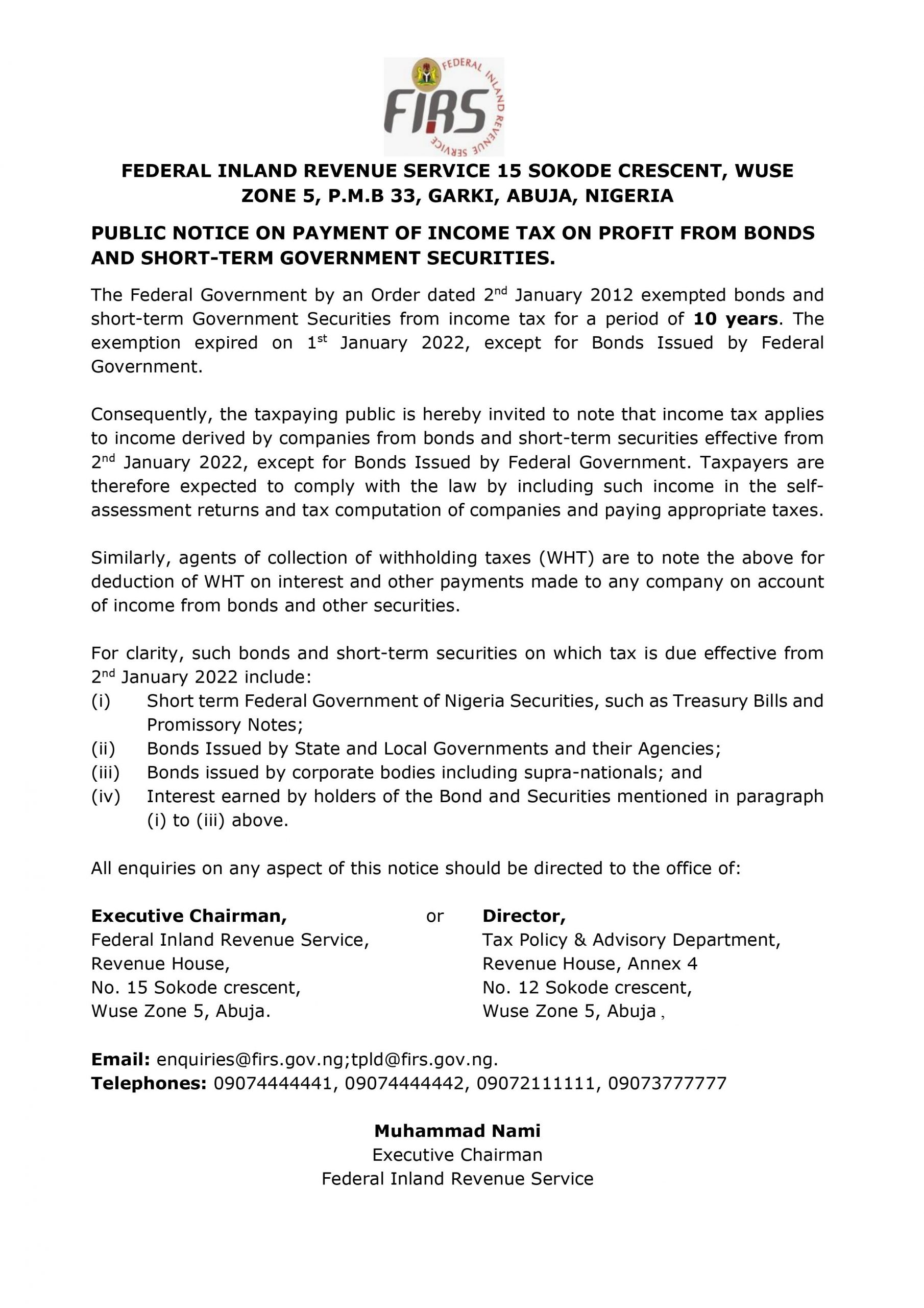 firs-public-notice-on-payment-of-income-tax-on-profit